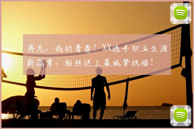 再见，我的青春！XX选手职业生涯新篇章，粉丝送上最诚挚祝福！